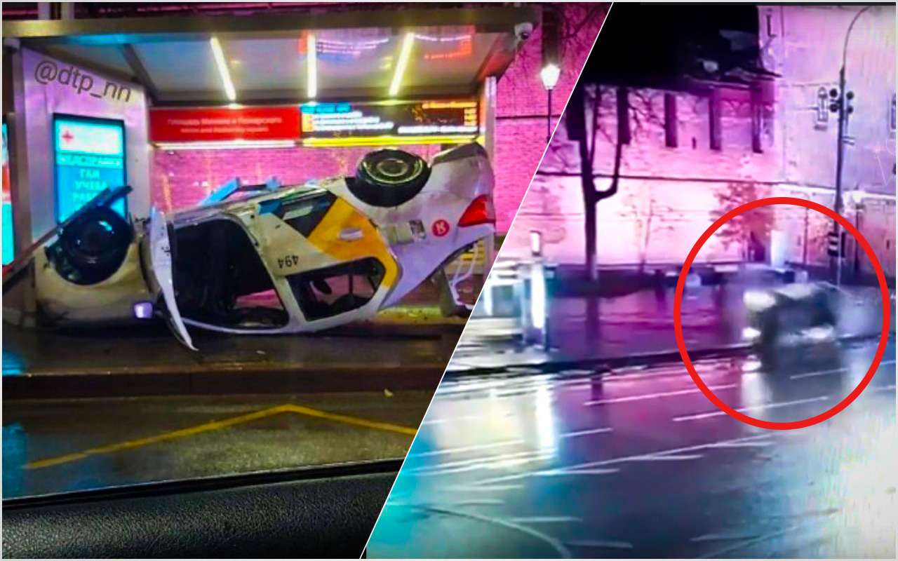 Такси-перевертыш «припарковалось» на крыше у стен Нижегородского кремля