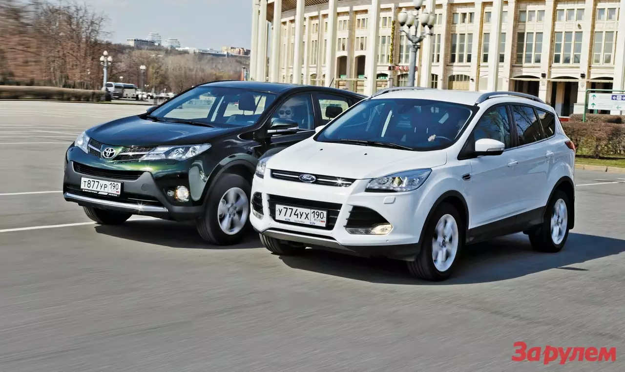 Toyota RAV4 2.2 D (150 л.с.) 4х4 AT Престиж (1 533 000 руб.) и Ford Kuga 2.0 TD (140 л.с.) AT Titanium + опции (1 484 800 руб.)