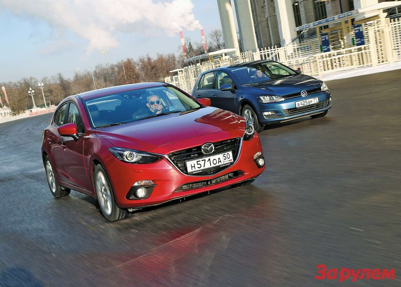 Mazda3 Supreme (с опциями) 2.0 (150 л.с.) 6AT - 1 139 700 руб. и VW Golf Highline BlueMotion (с опциями) 1.4 (140 л.с.) 7DSG - 1 109 500 руб.
