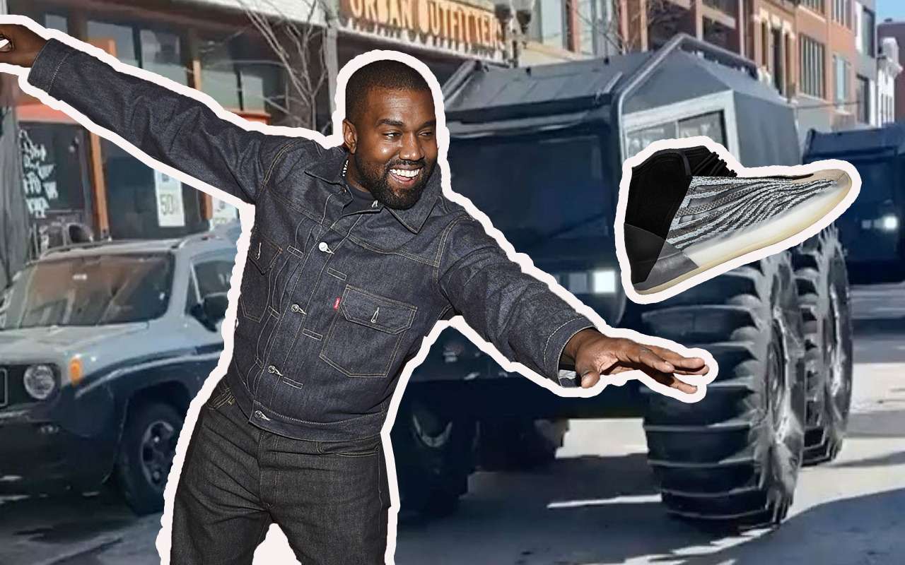 Популярный рэпер Канье Уэст раздавал кроссовки с российских вездеходов Sherp
