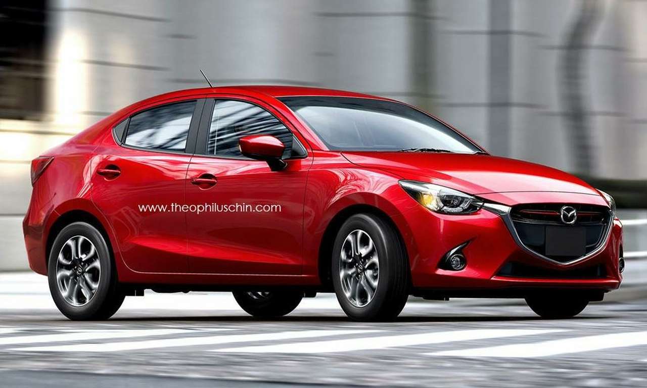 Новый компактный седан Mazda2 представили виртуально