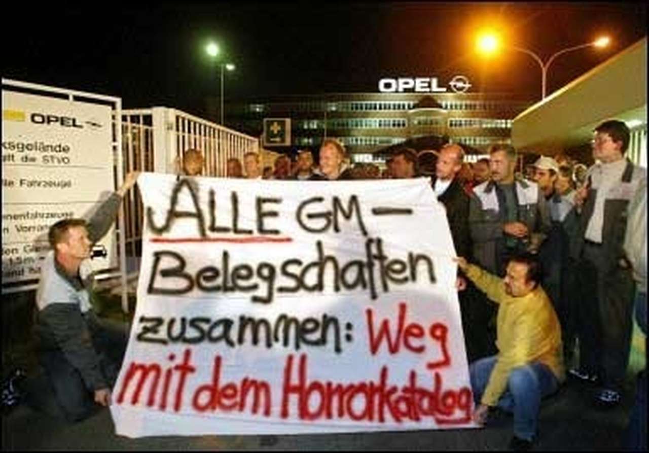 Opel бастует