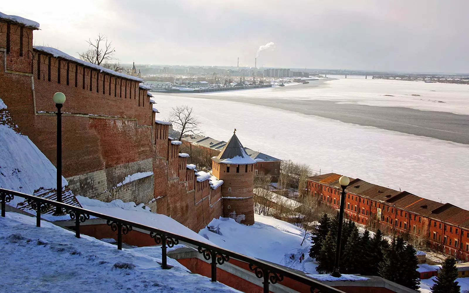 Зима Нижний Новгород Нижегородский Кремль