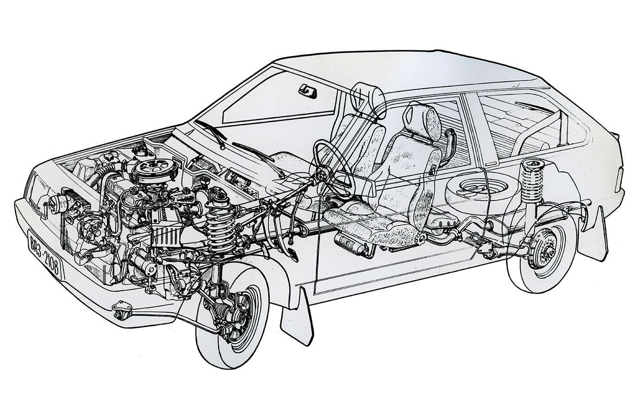 Поперечное расположение двигателя ваз