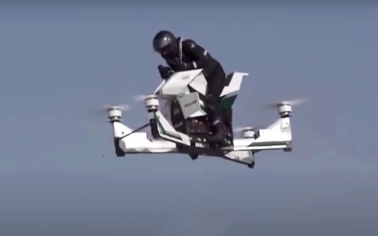 Российский летающий мотоцикл разбился на испытаниях