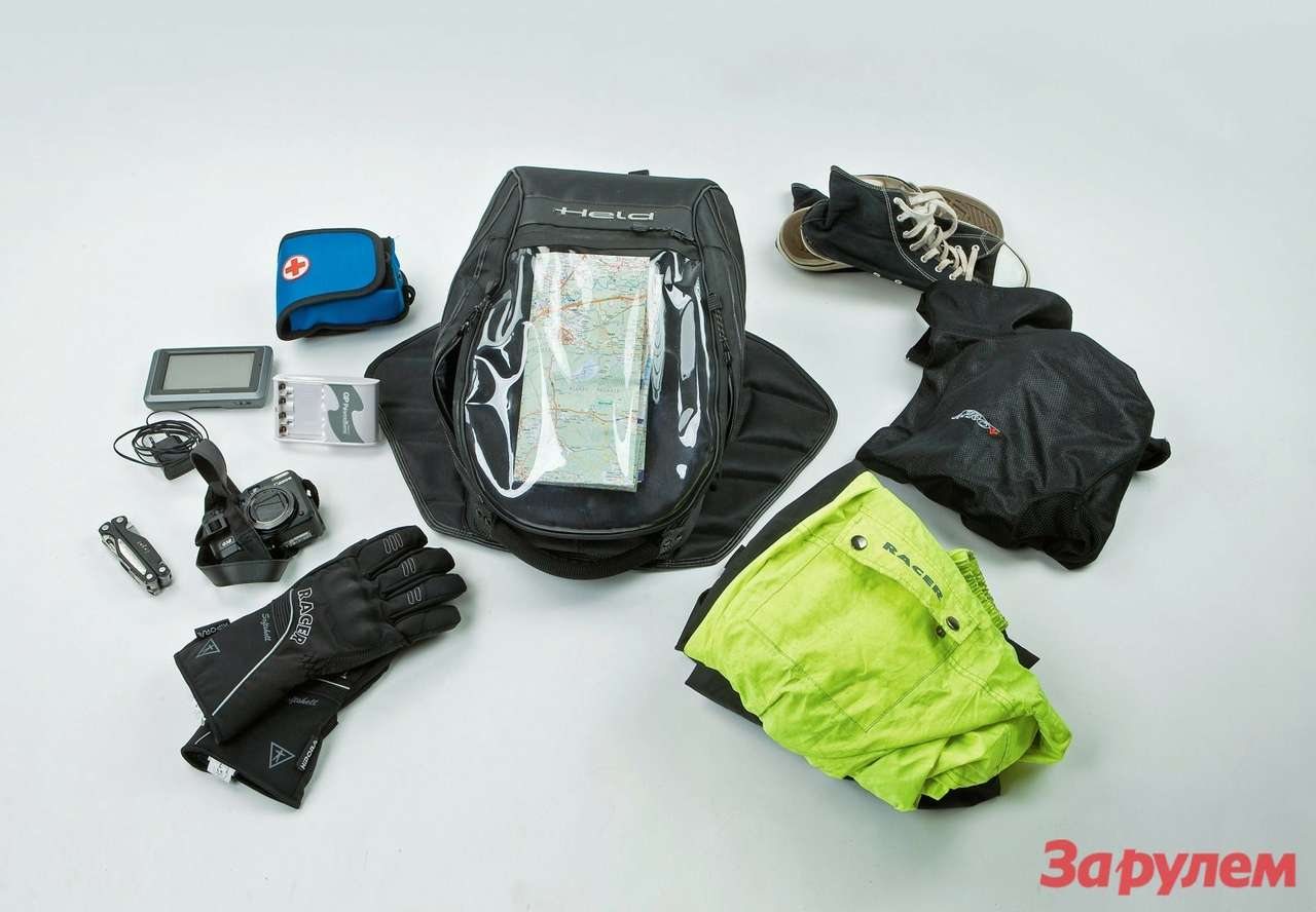 Сумка на бак может иметь объем от одного до тридцати литров, при этом встречаются конструкции с возможностью увеличения объема (на фото: сумка на бак HELD TASK, 3107 руб).