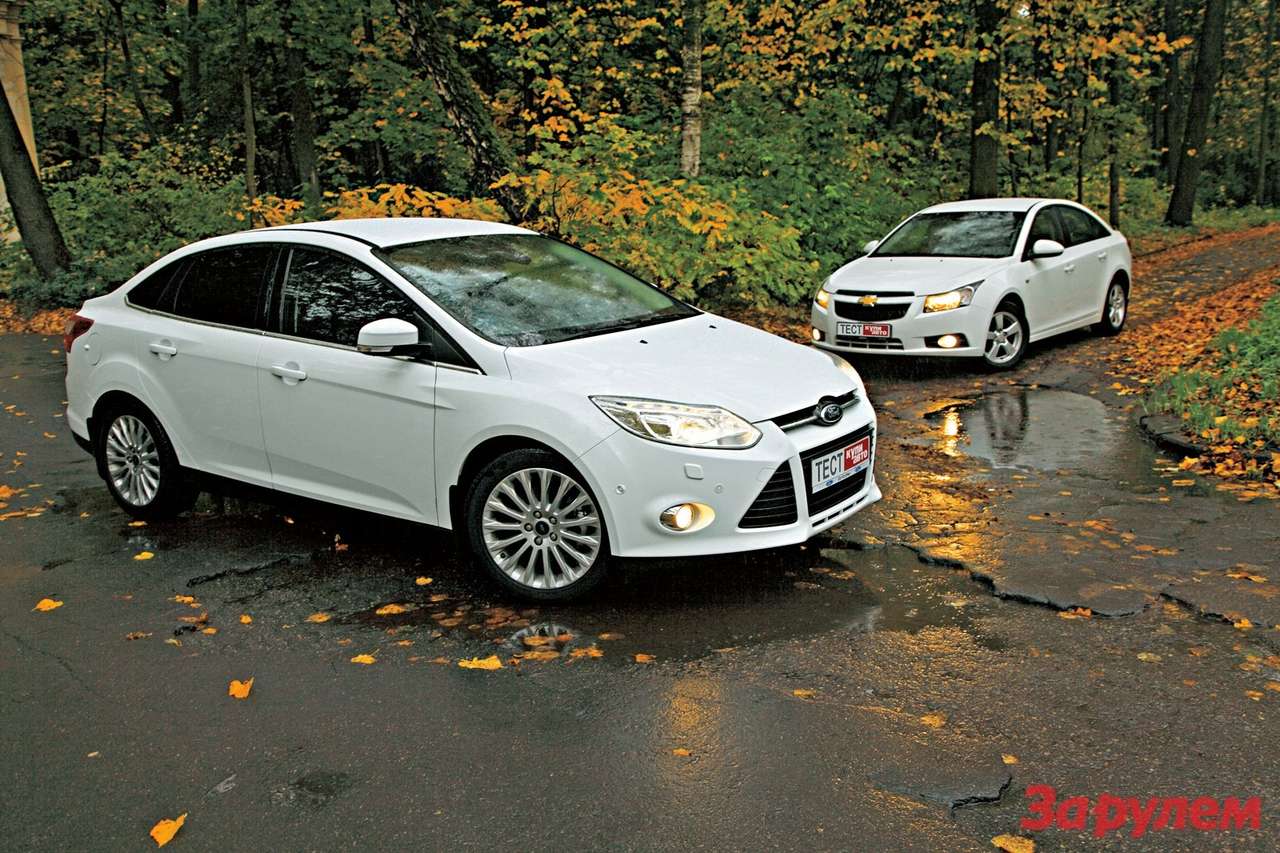 «Форд-Фокус», от 542 000 руб., КАР от 6,21 руб./км против «Шевроле-Круз», от 586 000 руб., КАР от 6,44 руб./км