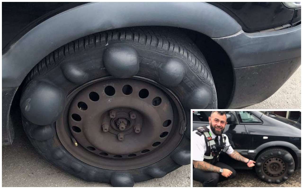 Таких покрышек вы никогда не видели: удивились даже в полиции