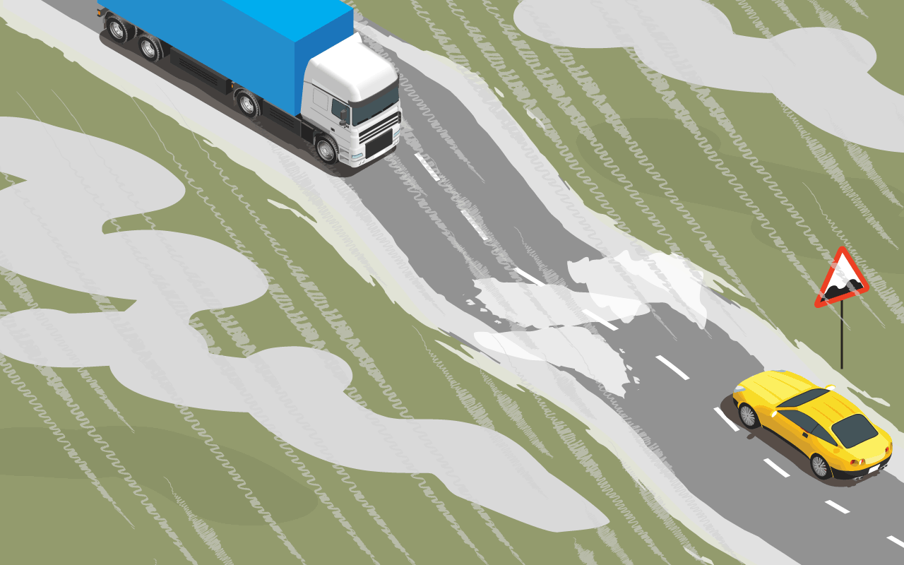 Гололед, КАМАЗ и встречка - что сделает опытный водитель (то есть вы)