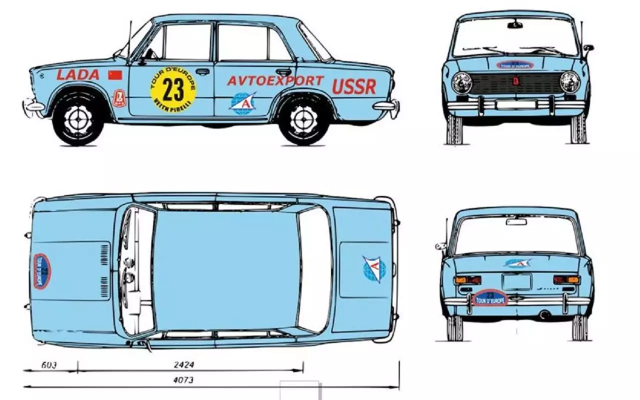 Схема габаритов ваз 2101