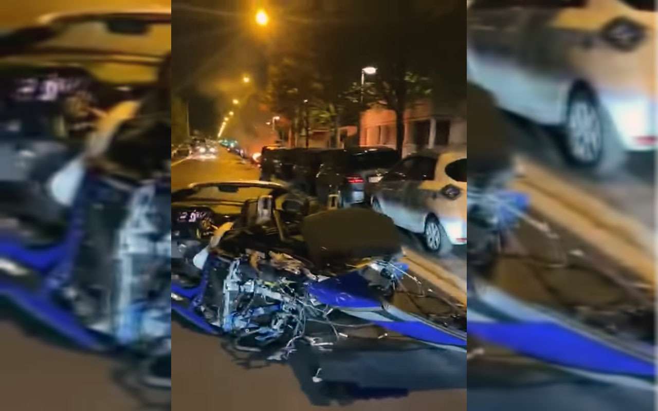 Арендный спорткар протаранил 13 машин