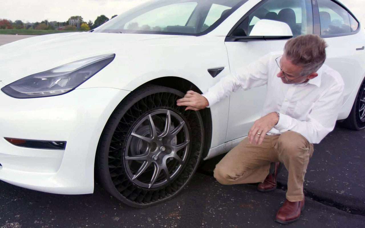 Безвоздушные шины — видео странного поведения