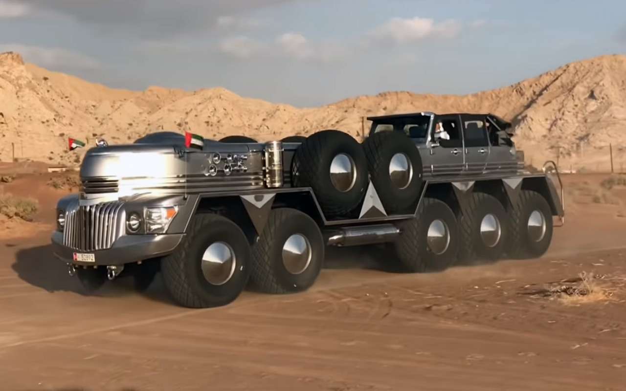 Десятиколесный пикап - так веселятся шейхи