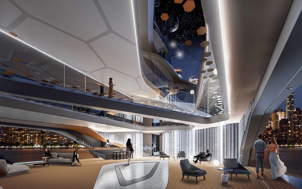 Интерьер электрической яхты Kairos 80