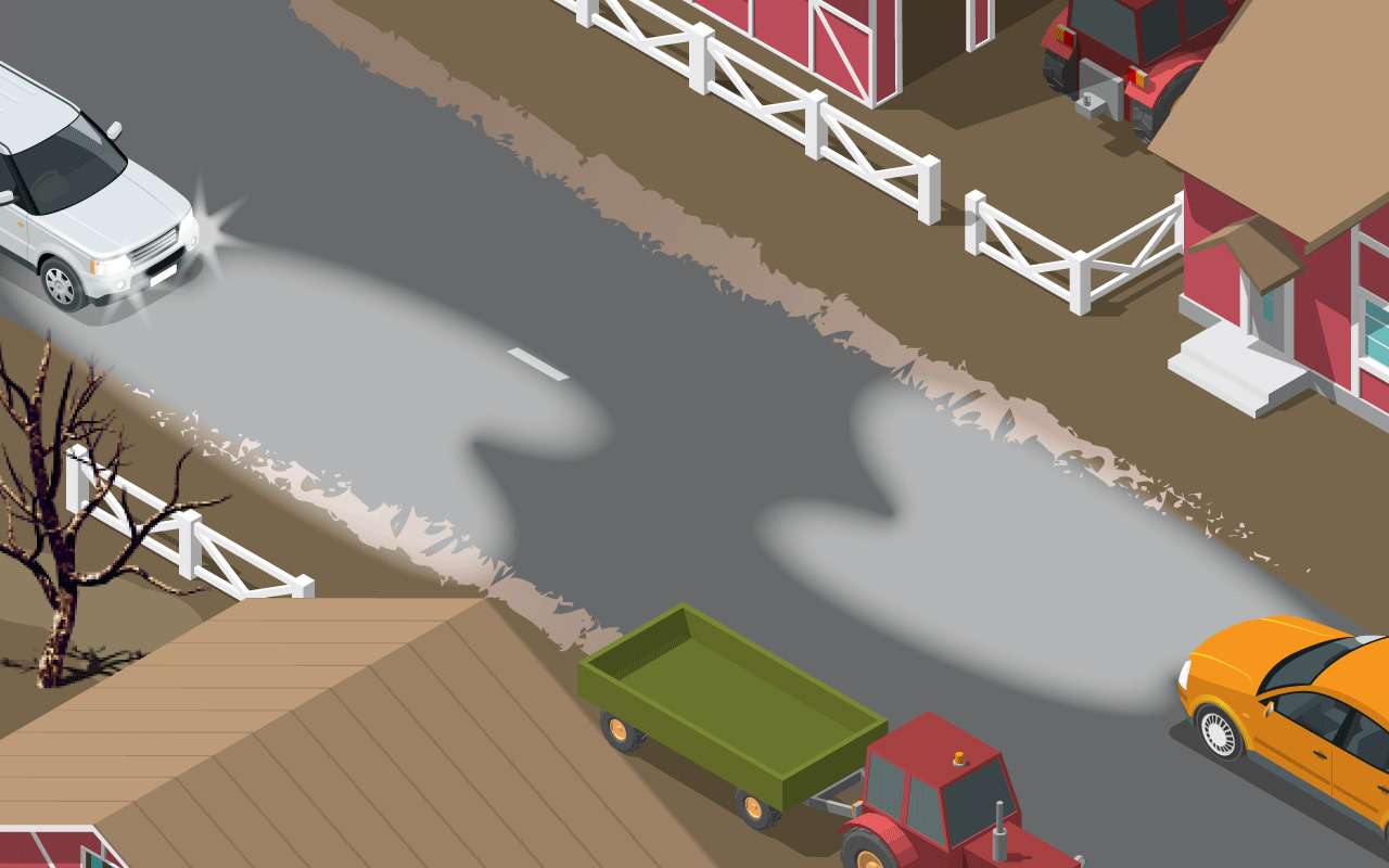 Препятствие на ночной дороге — об этом должен помнить каждый водитель