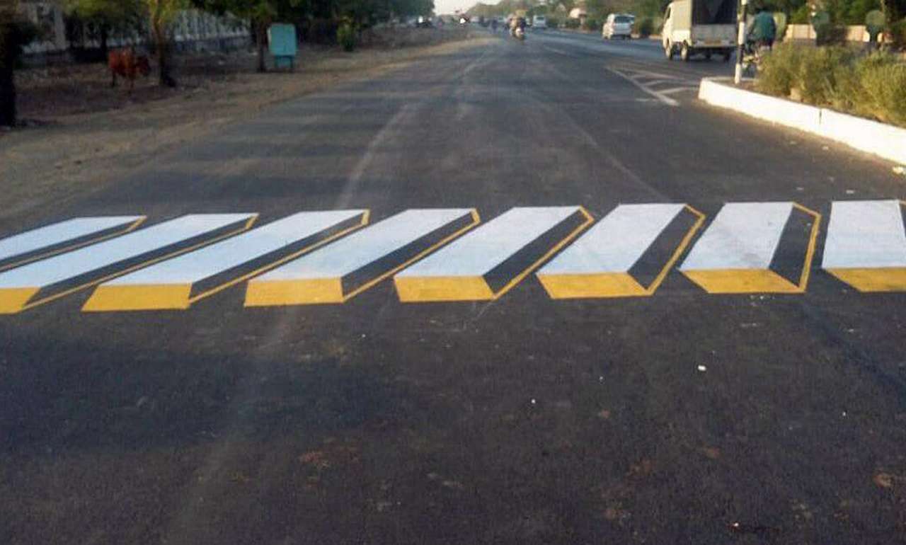 Трехмерная разметка заставит притормозить лихачей