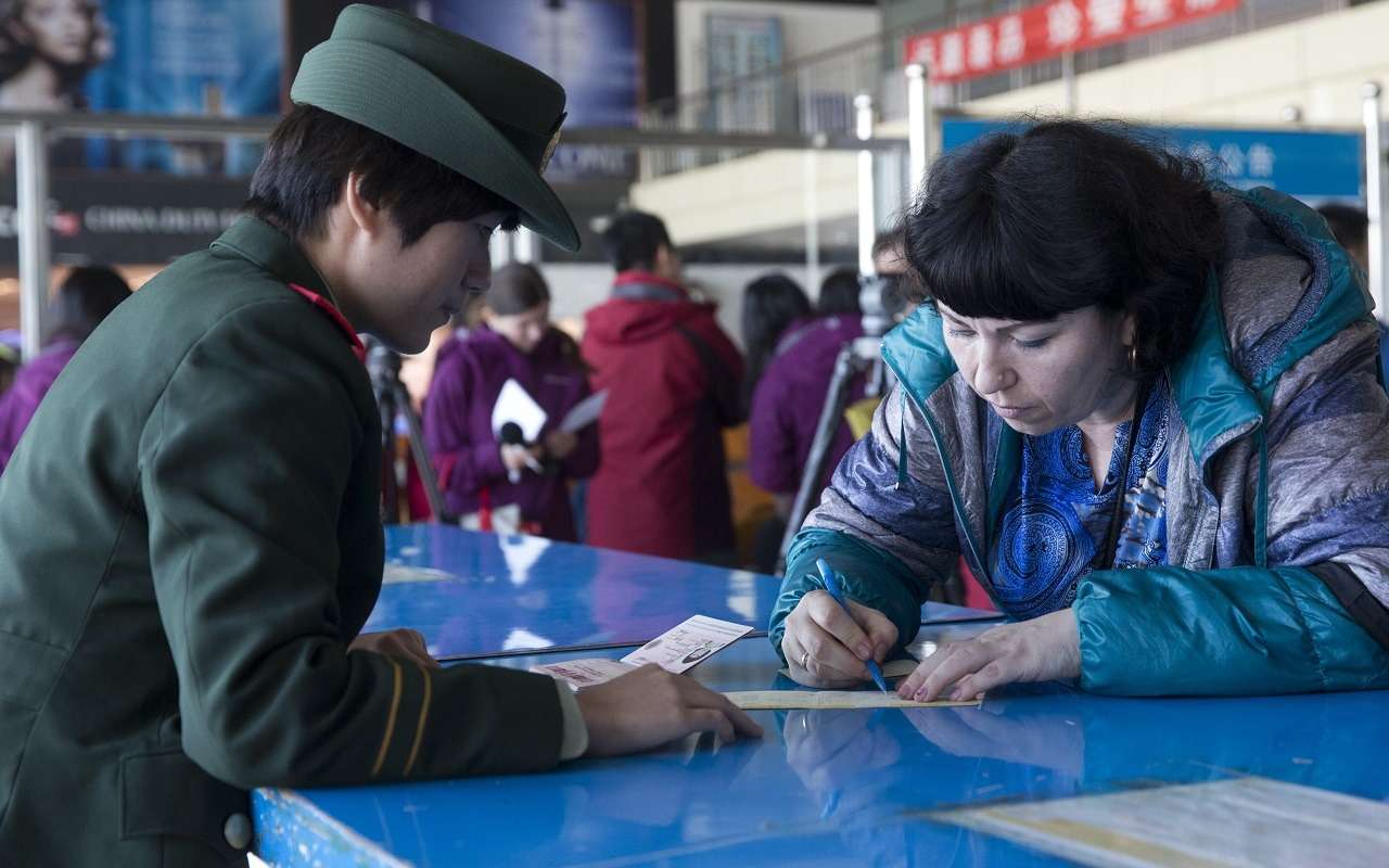 На пограничном переходе «Благовещенск — Хэйхэ»