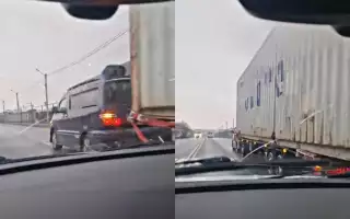 Этот мощный «японец» отбуксировал морской контейнер