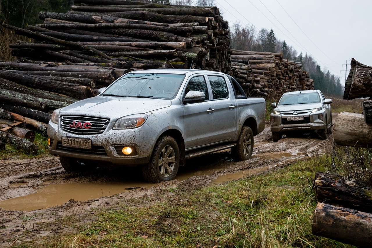 Блог Петра Меньших: Mitsubishi L200 и JAC T6 - пикапом по бездорожью