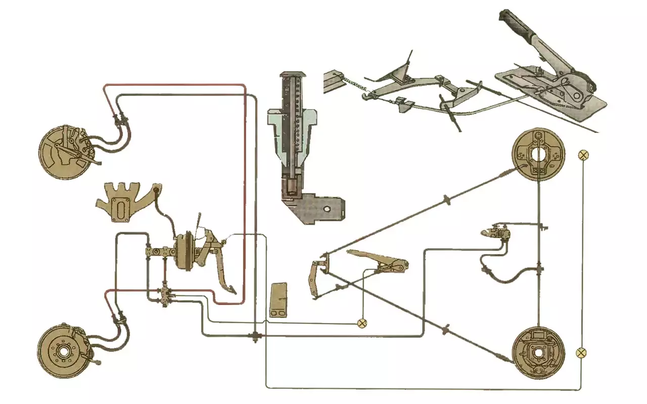 Москвич 2140 схема тормозной системы