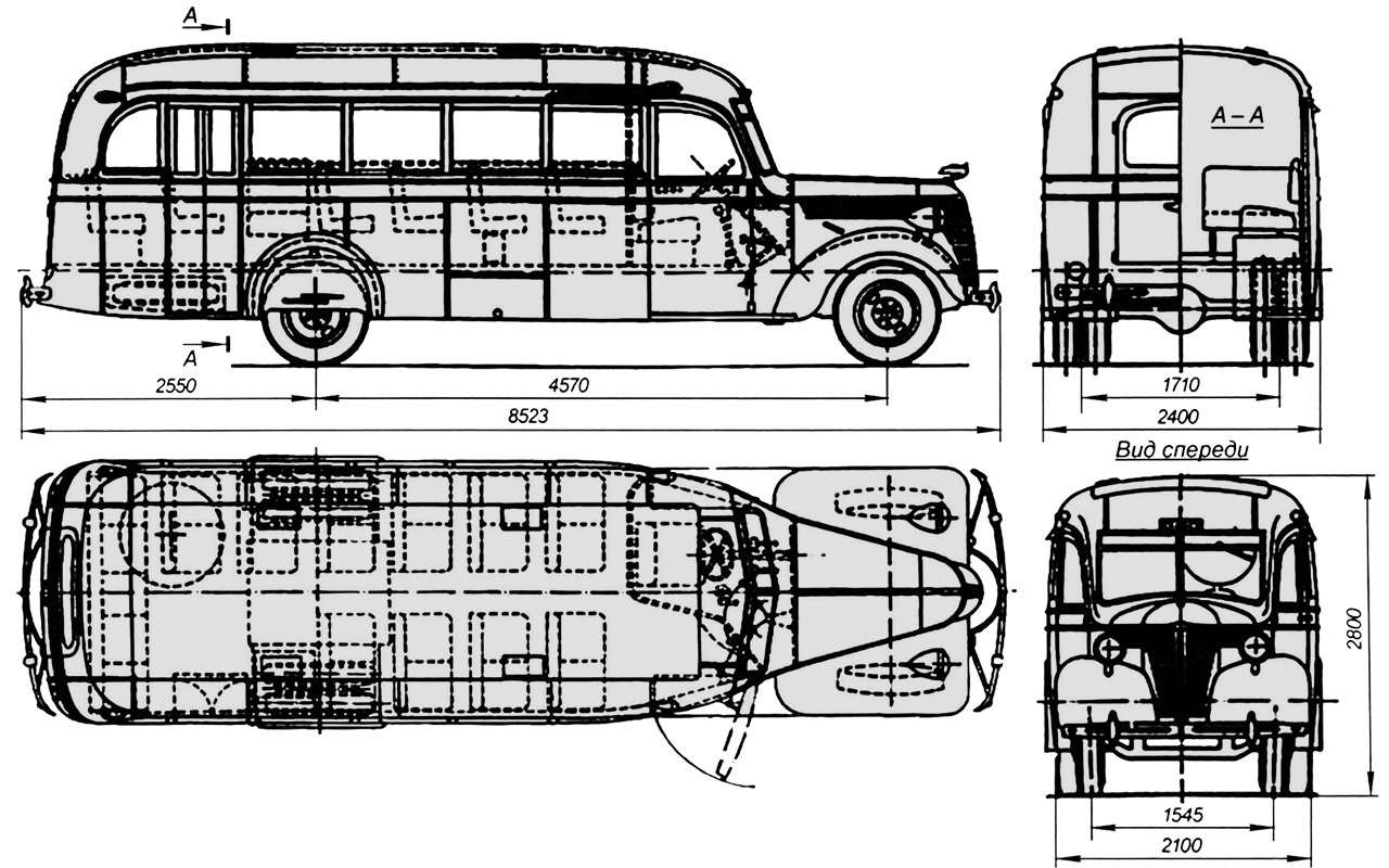 Чертежи кабины зис 5