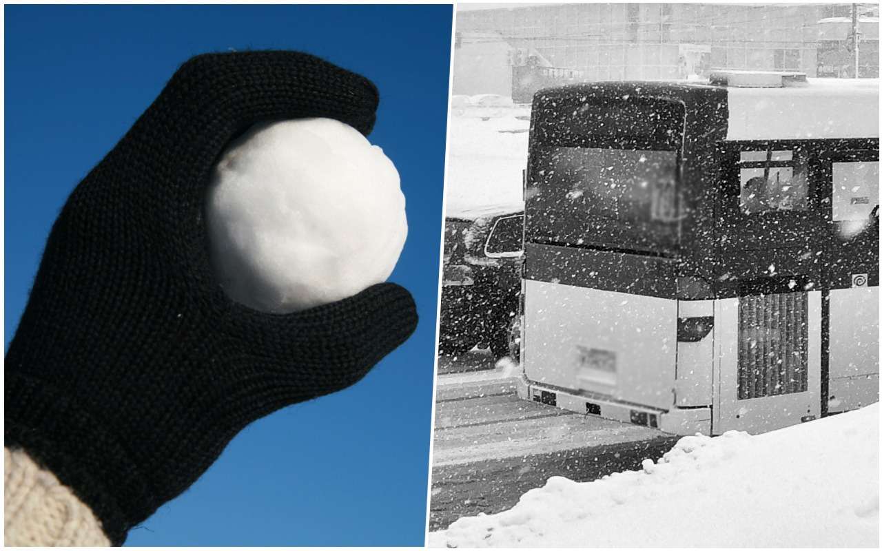 Подросток вывел автобус из строя… снежком