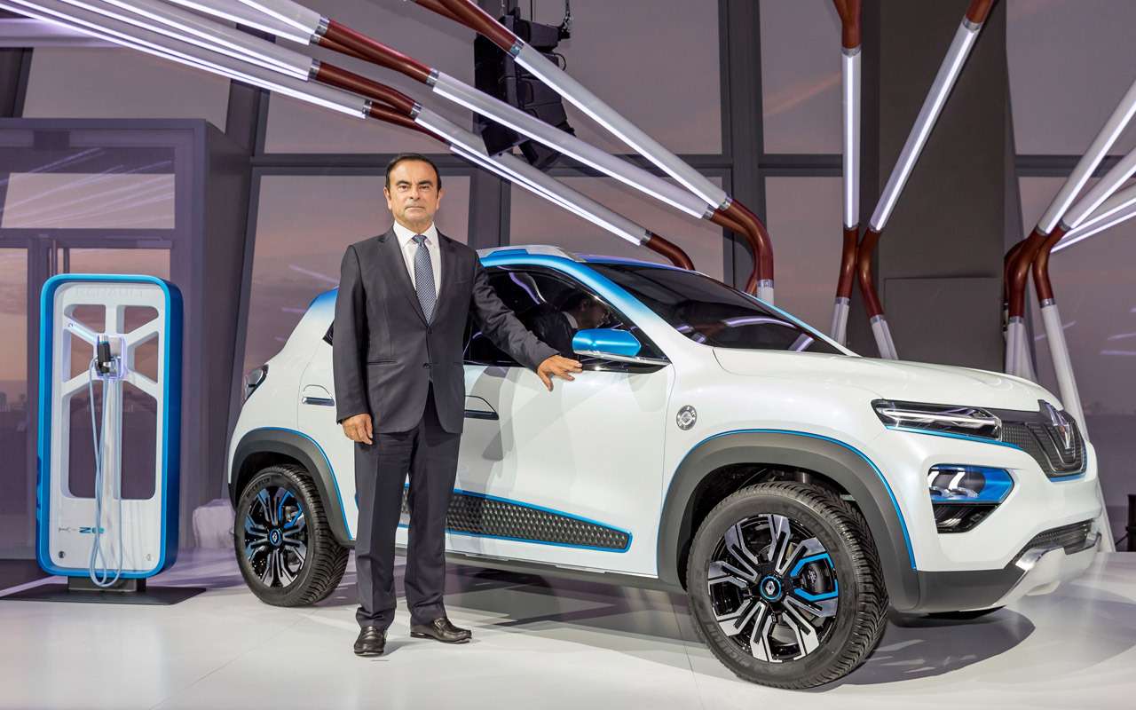 Renault K-EZ и Карлос Гон — президент и генеральный директор компании Renault