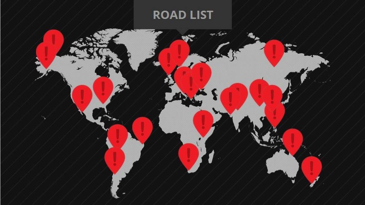 Появилась карта самых страшных дорог в мире