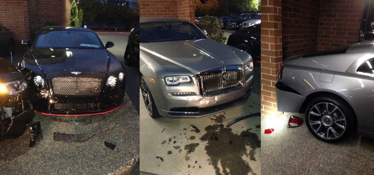 Паникер на Хонде разгромил элитный автосалон