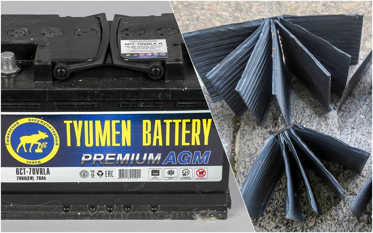 Считаем пластины: в нормальной АКБ — 8 положительных и 7 отрицательных, а в халтурной — всего 6 плюс 5.