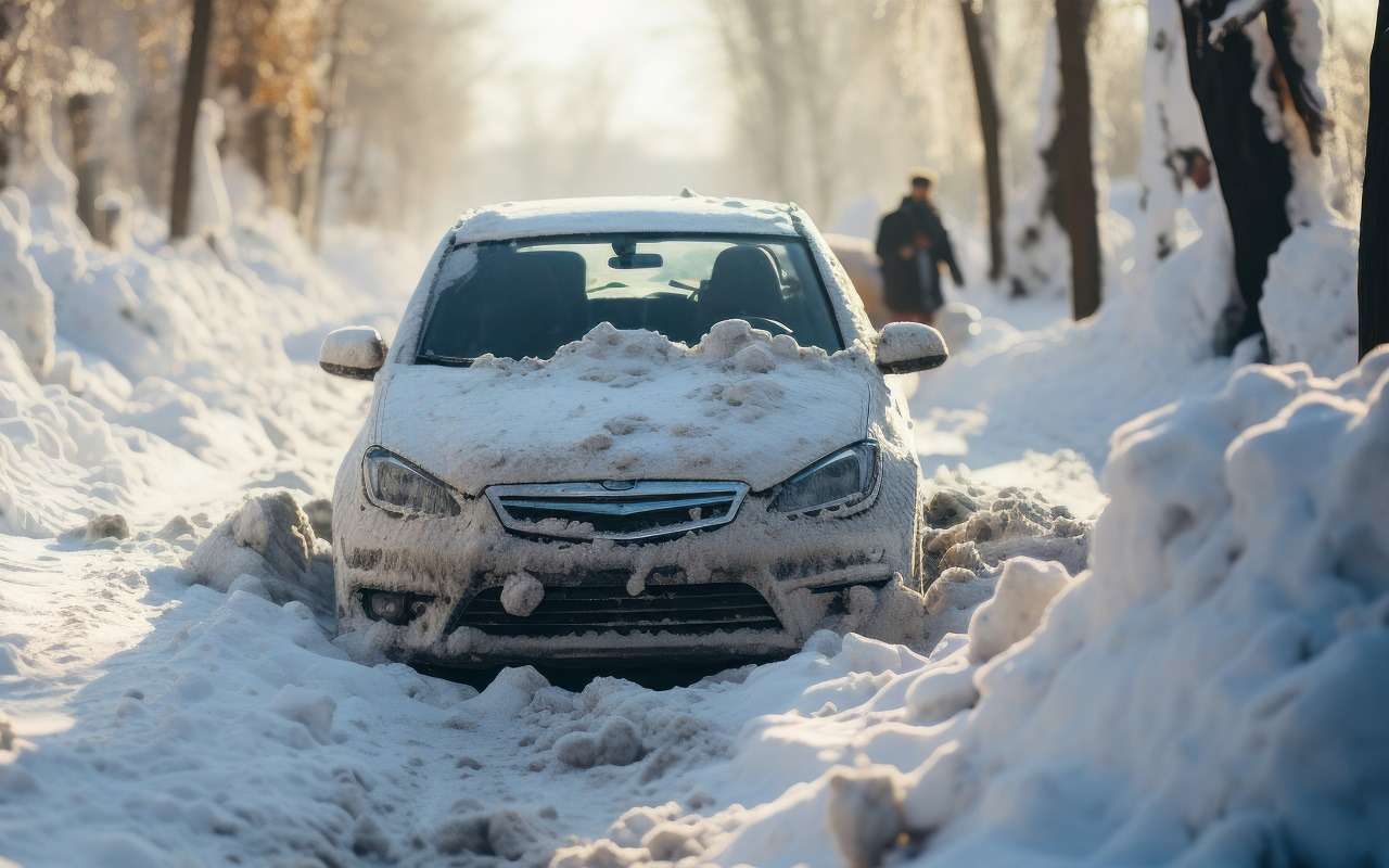 Как вызволить застрявший в снегу автомобиль