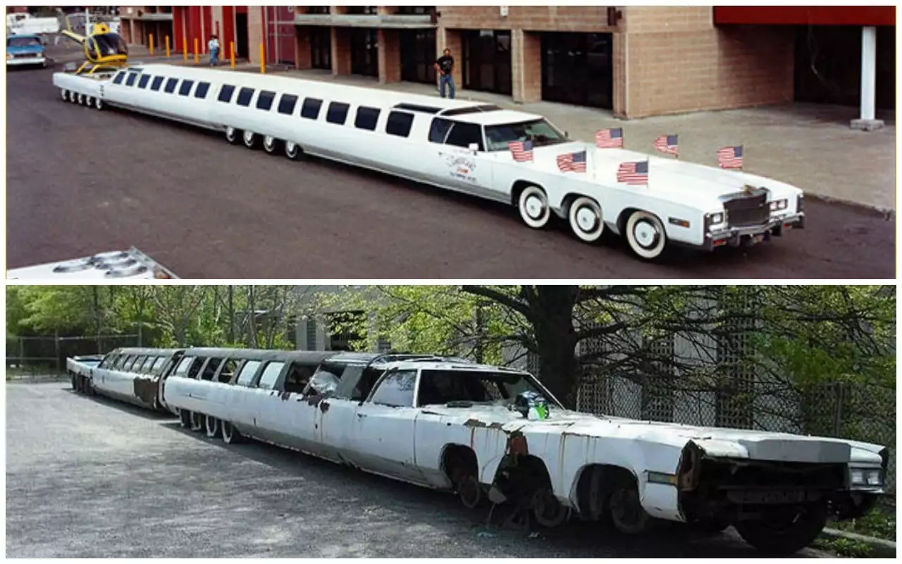 Самый длинный лимузин в мире: 30-метрового монстра бросили на парковке