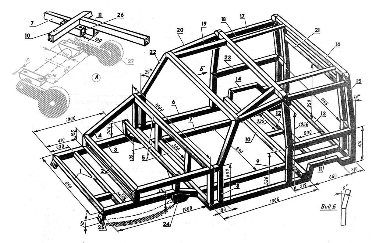 Каркас автомобиля схема