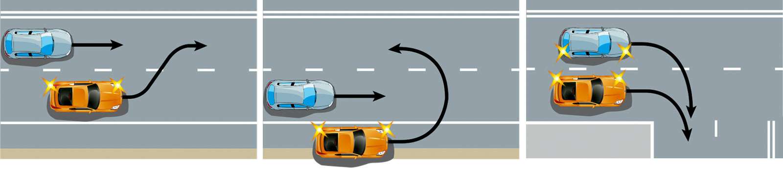 Ассистент смены полосы движения. Разворот в три приема в городе. Аварийные ситуации при развороте. Разбор аварийных ситуаций на развороте. Легкое столкновение автомобиля при развороте.