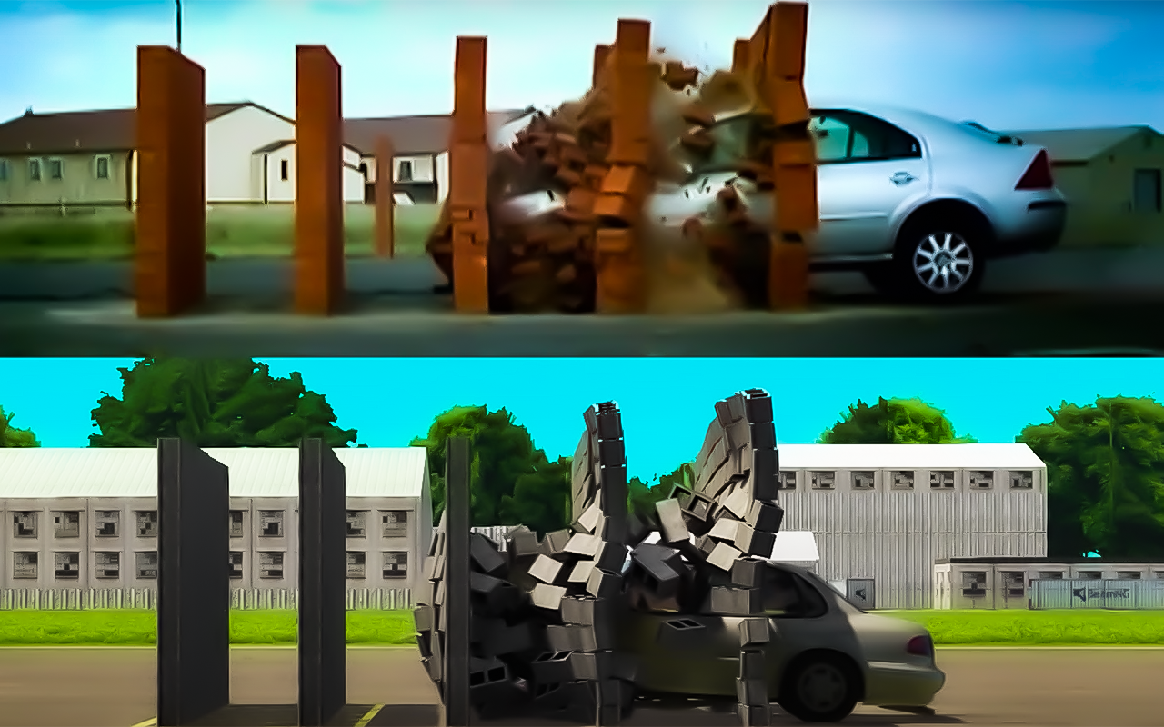 Настоящий краш-тест или компьютерная симуляция? Попробуйте угадать!