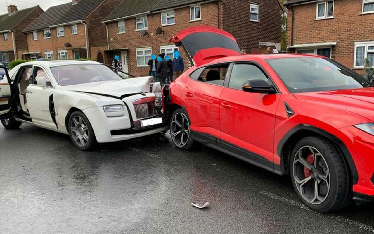 Самое дорогое ДТП осени: Rolls-Royce в Lamborghini