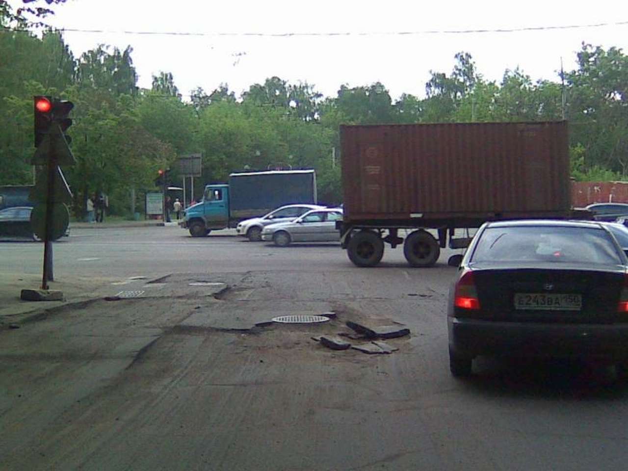 Москва, Ростокинский проезд, 18:35, ремонт дороги, знаков нет никаких вообще