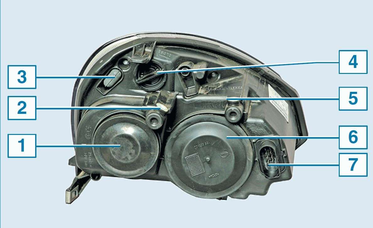 Лампа ближнего света ВАЗ 2170 Приора. Лампа дальнего света ВАЗ 2170. Регулировочные винты фары Приора.