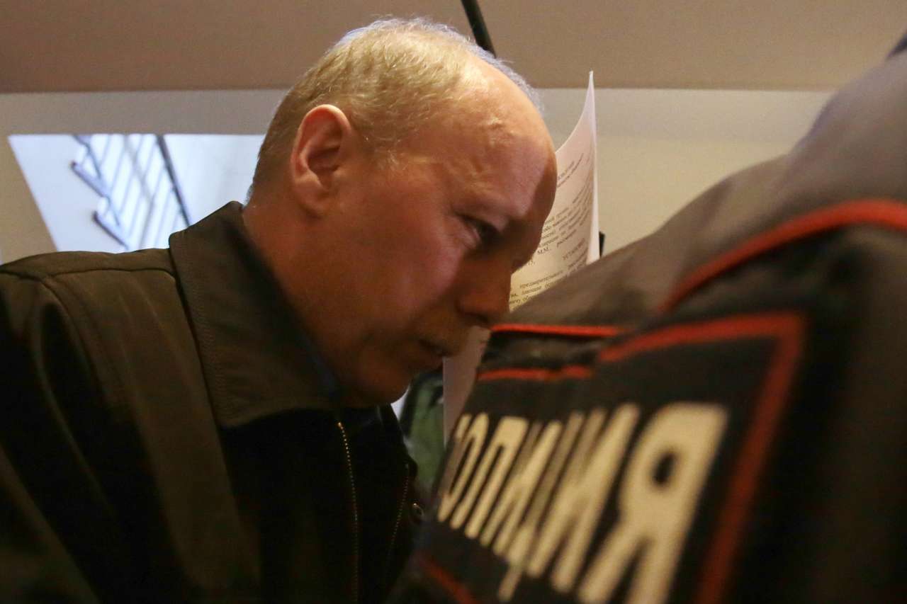 Предприниматель Владимир Бельский после судебного заседания в Приозерском городском суде.