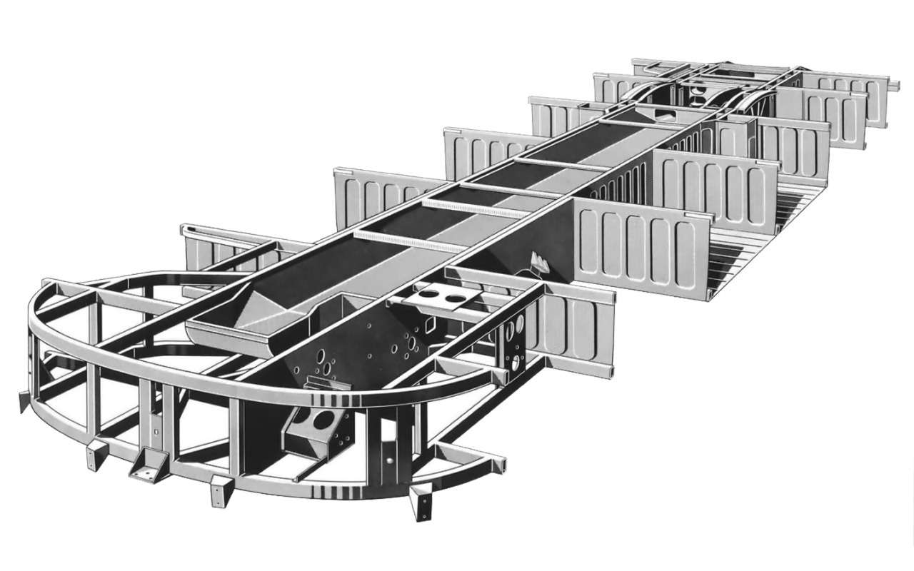 Рама автобуса. Каркас автобуса алюминиевый. Каркас ЛАЗ.