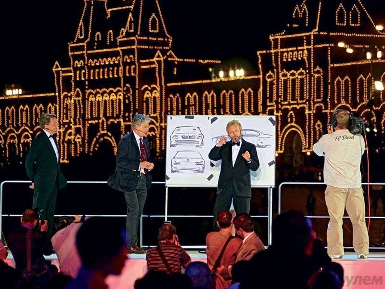 Главный дизайнер компании БМВ Крис Бэнгл и директор по маркетингу «БМВ Груп» Ян-Кристиан Кондерс раскрыли секрет уникального сочетания дизайнерской и инженерной мысли, воплощенной в новой «семерке» (подробности на с. 182).