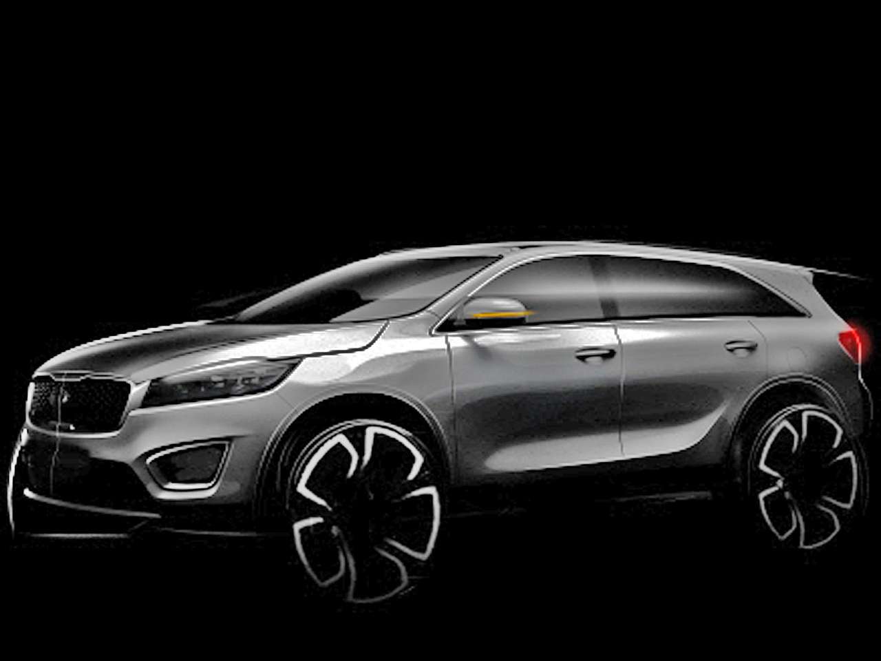 Новый Kia Sorento появился на первых официальных скетчах и видео