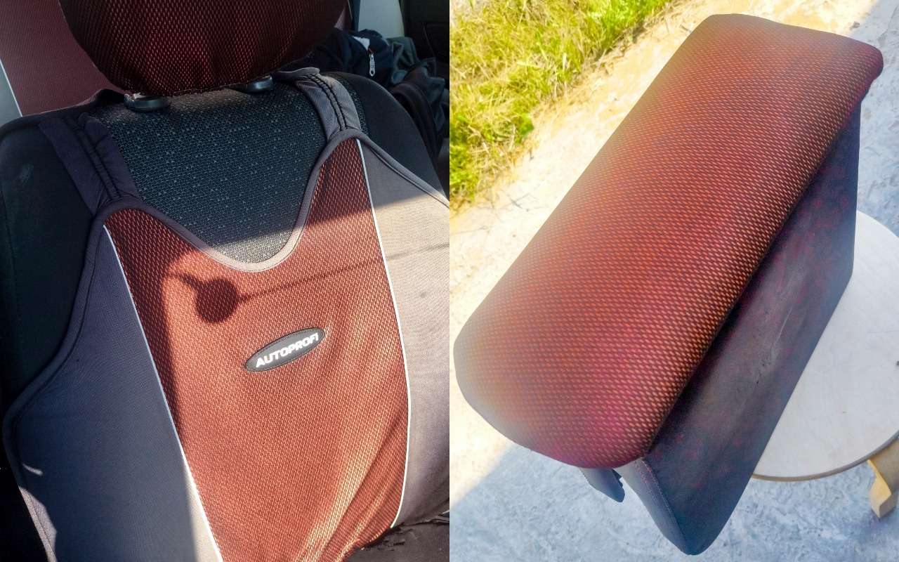 Обивка подлокотника получилась вполне эстетичной. И обошлась недорого.