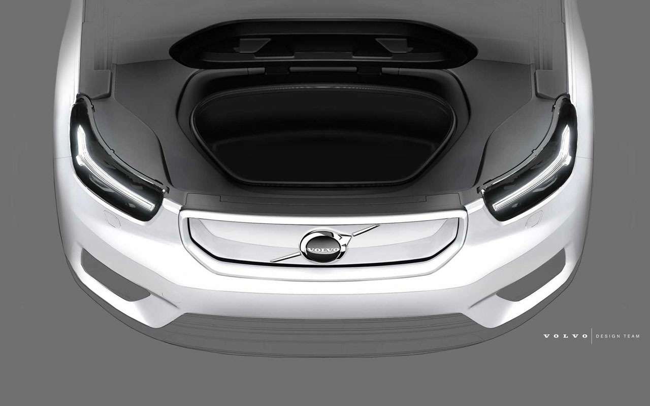 У нового Volvo XC40 багажник будет впереди. И сзади