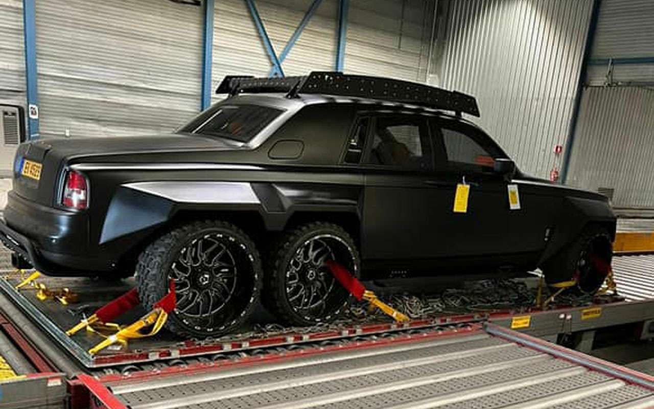 Шестиколесный Rolls-Royce Phantom попал на видео