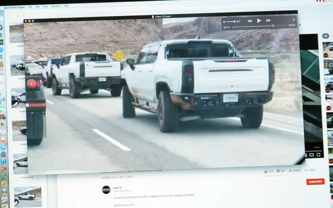 Четыре Хаммера устроили «танец крабов» на дороге