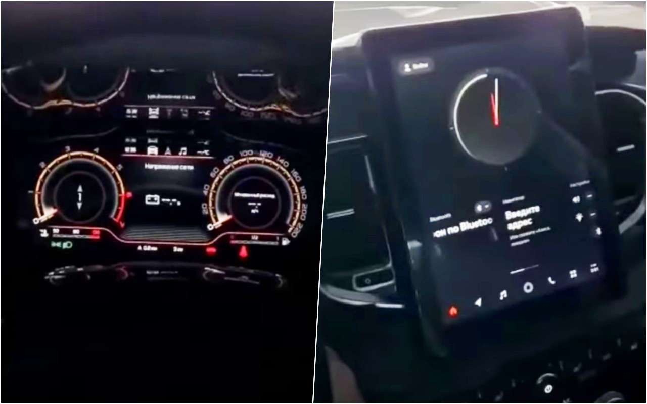 Цифровые приборы и «планшет» мультимедиа новой Весты - первое видео