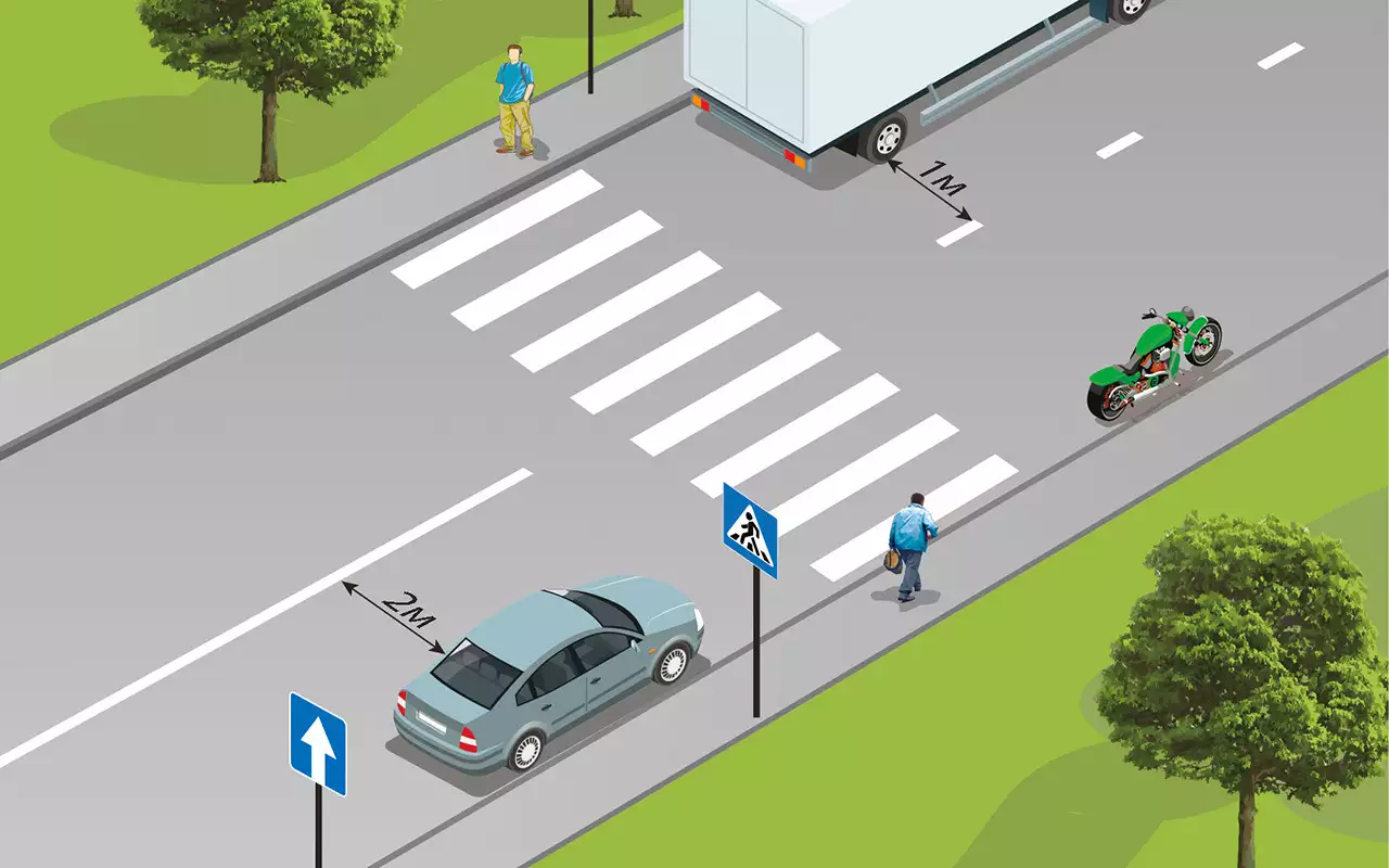 До или после — как правильно парковаться возле пешеходного перехода