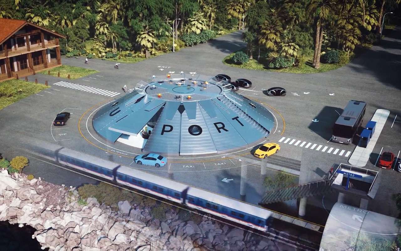 Строится первый порт для летающих автомобилей