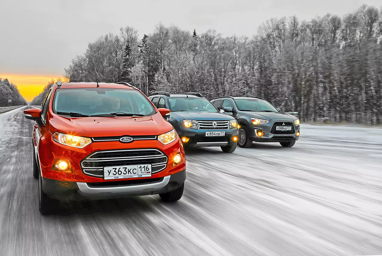 Ford EcoSport против Mitsubishi ASX и Renault Duster: гуляет сам по себе